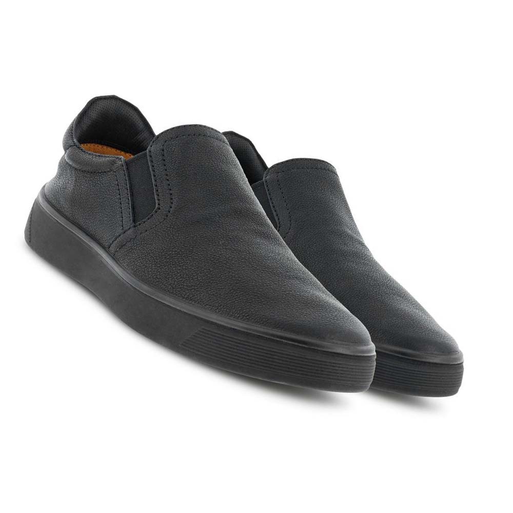 Men's Ecco Street Tray Retro Slip-on Casual Shoes Black | USA 499ILH